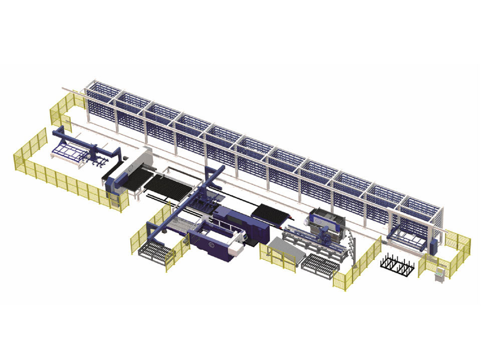 激光復(fù)合沖自動(dòng)折彎生產(chǎn)線